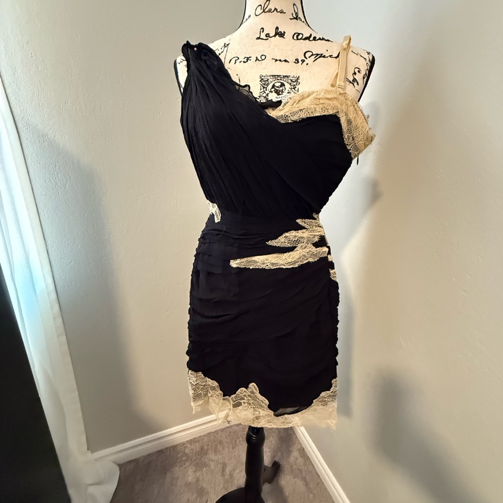 Foley + Corinna Black Asymmetrical Vintage Dress